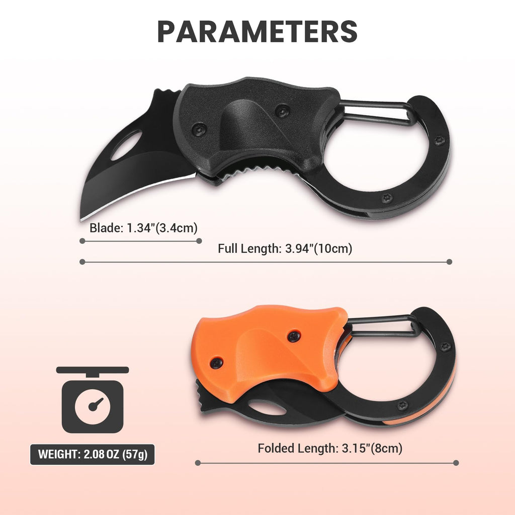 FUNBRO Small Pocket Knife, Cool Box Cutter with 1.34 Inch Sharp Blade