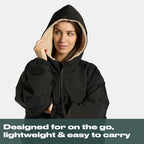 OHS Adults Drying Robe, Gifts for Women Outdoor Water-Resistant Changing Robe Womens Jacket Comfy Sherpa Privacy Robes for Women Men, Stay Dry Swimming Camping Drying Robes - S/M, L/XL