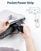NTONPOWER UK to European Plug Adapter with 1.2M Extension Cable，2 Way Travel Extension Lead with 3 USB(2A+1C) Compact Travel Adapter for Germany France Spain Turkey Greece Iceland etc(Type E/F)