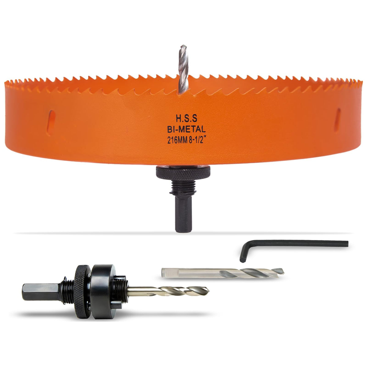 7-1/8 inch Hole Saw for Wood, Metal, Plastic & Drywall, with Arbor