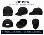 Baseball Cap for Men & Women, Adjustable Unisex 6 Panel Hat with Curved Peak, Breathable Eyelets, One Size Fits Most, Casual Sports Outdoor Wear