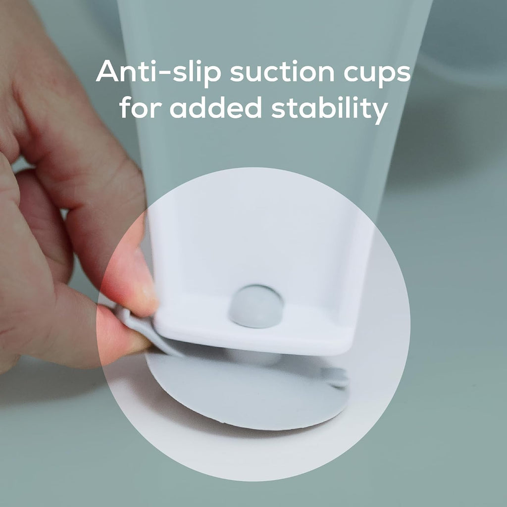 Angelcare - Baby Bath Seat - Soft Touch Support - Water Level Indicator - Fixation by Suction Cups - Grey