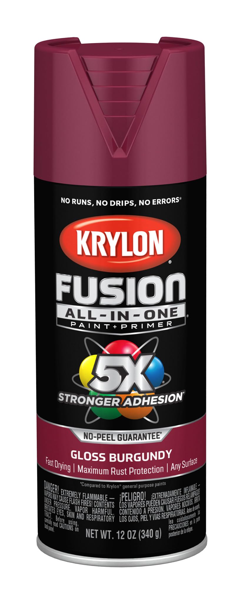 Krylon Fusion All-In-One, Metallic, Black Stainless Steel, 12 oz