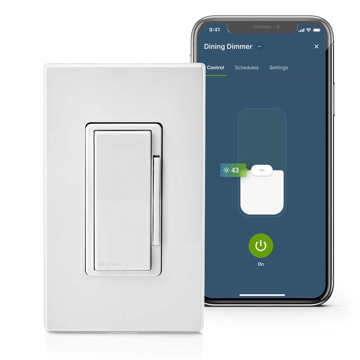 Leviton Decora Smart Switch, Wi-Fi, D315S-1RW, White