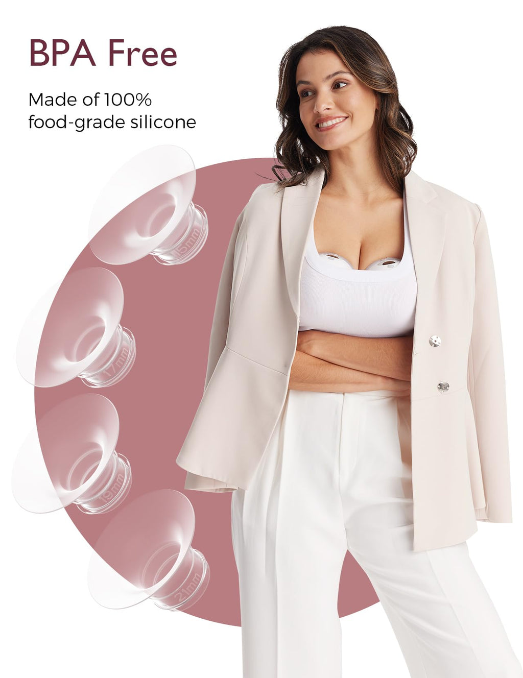Momcozy M5 Smart Wearable Breast Pump, Double Pack, Gray