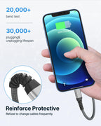 2Pack 2M iPhone Charger Cable, MFi Certified Lightning Cable Fast Charging Braided iPhone Charger Fast Charge USB Charging Lead for Phone 14 13 12 11 Pro Max XS XR X 8 7 6 Plus 5 SE, iPad and iPod