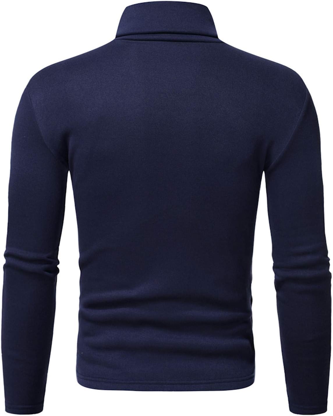 Men's Thermal Turtle Neck Top Long Sleeve Turtleneck Shirts Basic Undershirt Baselayer Pullover for Winter