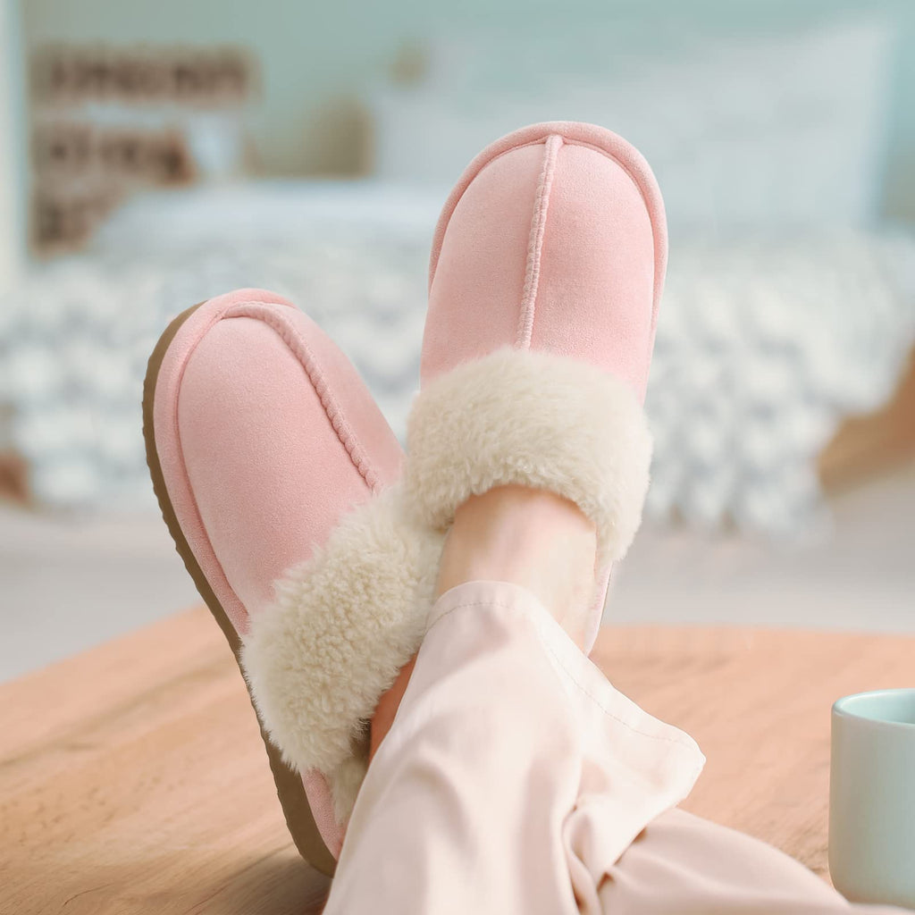 Litfun Women's Fluffy Memory Foam Slippers House Shoes Indoor