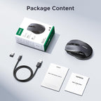 UGREEN Wireless Mouse, Bluetooth & 2.4GHz Silent Mouse, USB-C Rechargeable