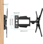 Suptek Full Motion TV Wall Mount Bracket for Most 13-30 inch TVs and Monitors, Flat and Curved TVs up to 28lbs, Tilt Swivel and 16.9 inch Extension, Max VESA 100x100mm, Black, MA2776