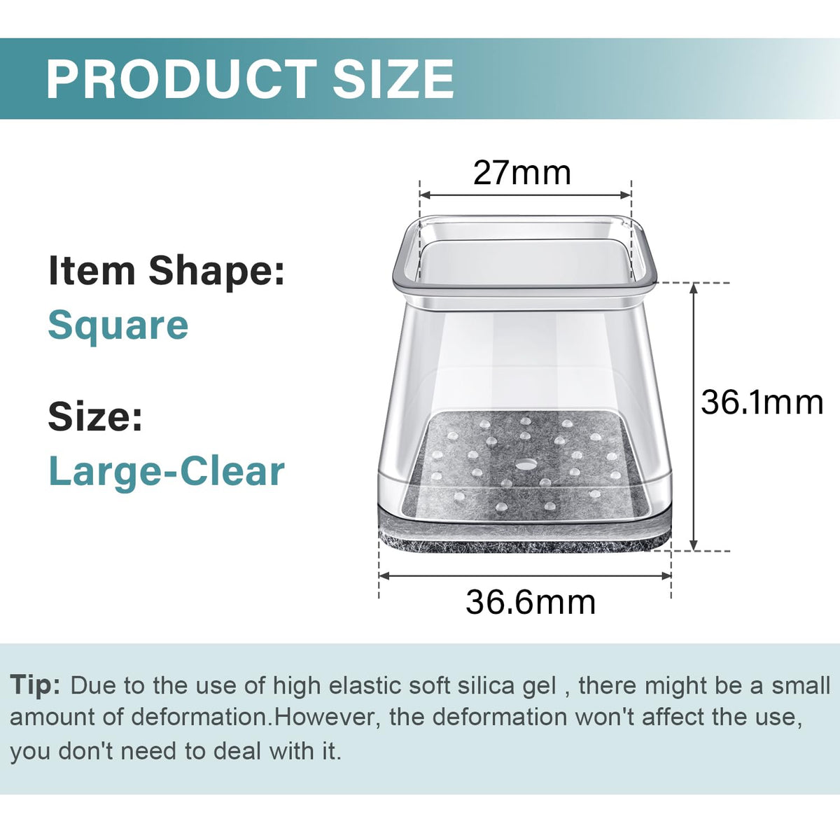Ansible 24 Pcs Chair Leg Floor Protectors Round