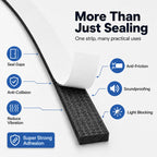 EVA Weather Stripping Foam Insulation Tape with Adhesive Foam Door Seal Weather Strip for Door Frame/Window/Gaps/Insulation/Buffer