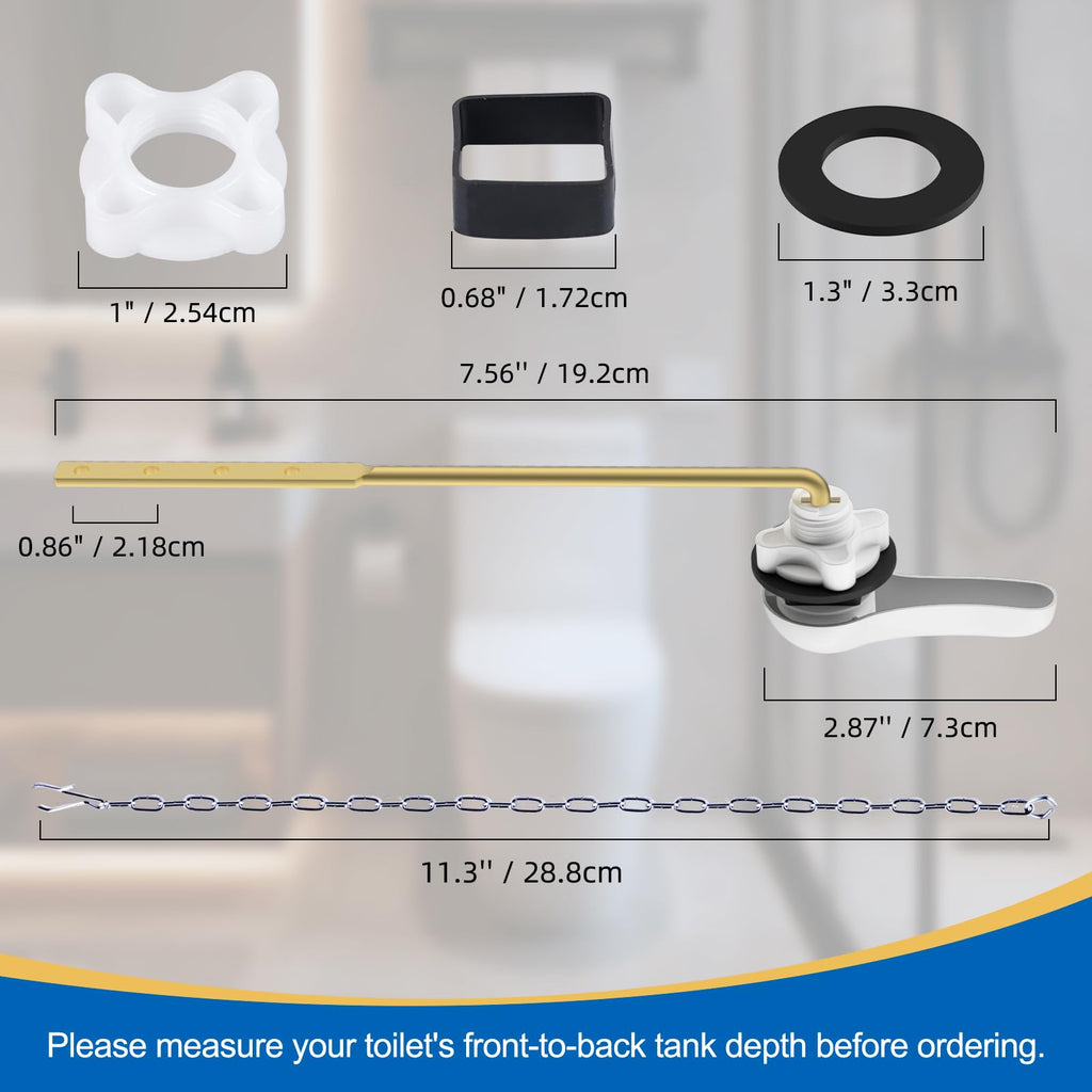 Hibbent Universal Metal Front Mount Toilet Handle Replacement Kit