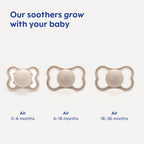 MAM Original Glow-in-the-Dark Dummies, 6-18M, 2 Pack, Orthodontic Design