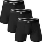 Giovici Mens Boxers Bamboo Anti Chafing Soft Comfortable Boxer Briefs Longer Leg - Boxer Shorts Multipack - Moisture Wicking Technology
