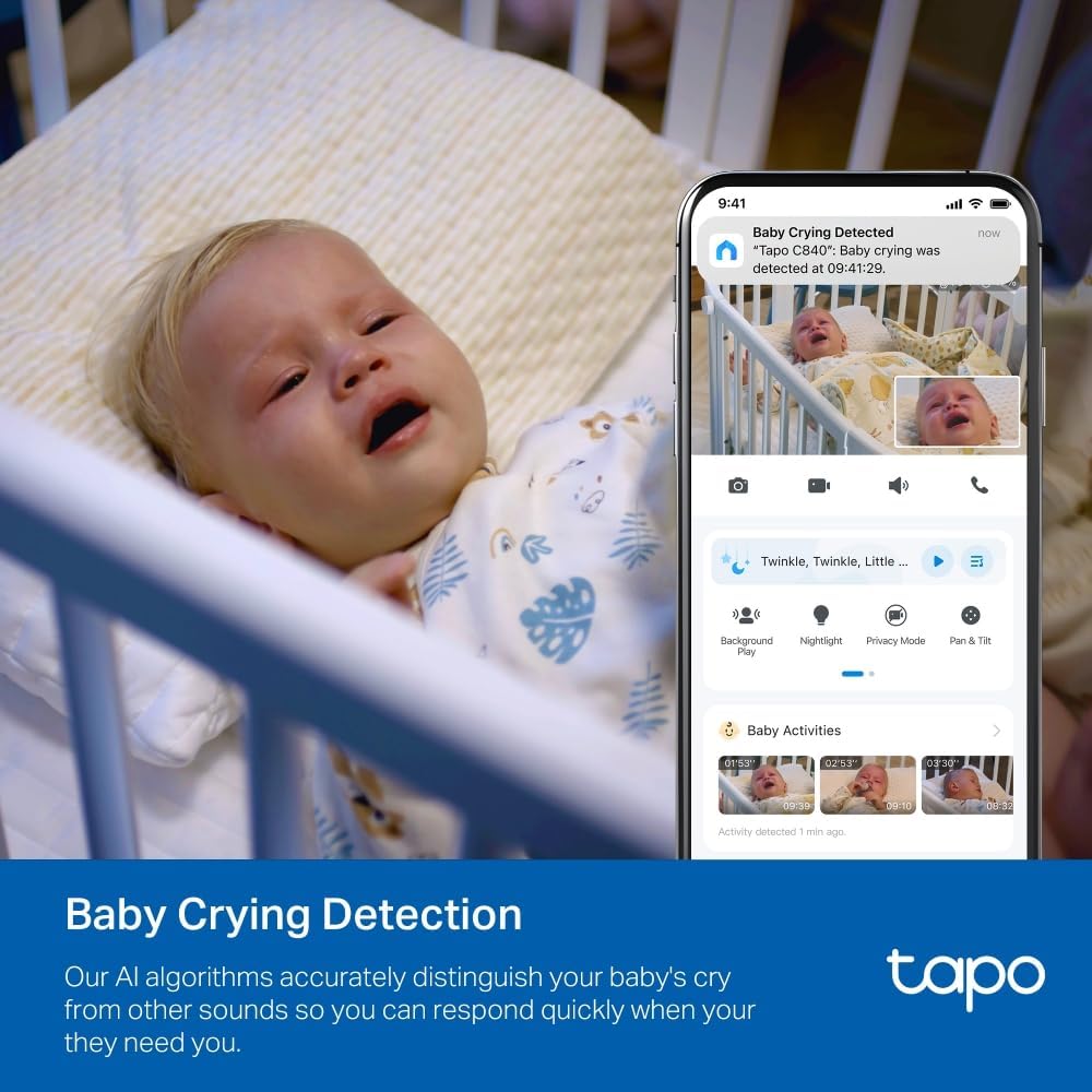 Tapo C200P2 2-Pack Full HD Indoor Security Camera Pet Camera House Security