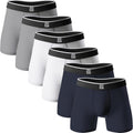Giovici Mens Boxers Bamboo Anti Chafing Soft Comfortable Boxer Briefs Longer Leg - Boxer Shorts Multipack - Moisture Wicking Technology
