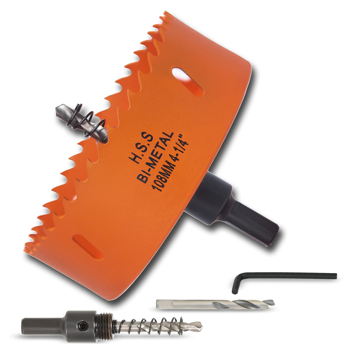 7-1/8 inch Hole Saw for Wood, Metal, Plastic & Drywall, with Arbor