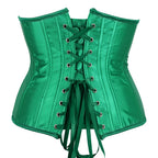 Kelvry Women's Satin Waist Cincher Lace up Boned Bustier Underbust Corset