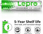 Lepro AAA Alkaline Batteries 12 Pack, 1200mAh Triple A Battery Long Lasting
