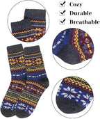 Ladies Socks Wool Thermal Fluffy Gifts For Women 5 Pairs