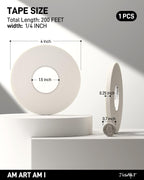 JusArt Artist Tape for Watercolor Paper, 1/2 inch Wide 200FT Long