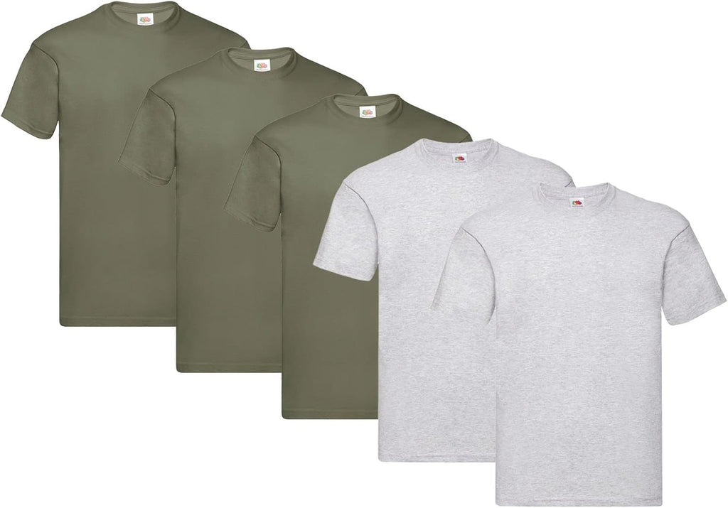 Fruit of the Loom Men's T-Shirt Iconic Tee, Lightweight Ringspun Tee, 5 Pack