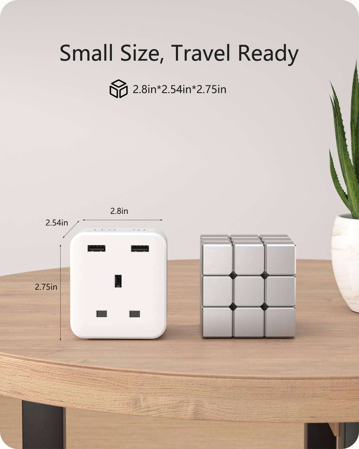LENCENT 3 Way Plug Extension Socket with 2 Fast Charge USB, PD45W USB C