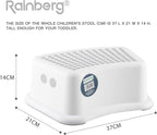 Rainberg Step Stool for Kids, Sturdy Double Step Stool for Toddlers, Anti-Slip Stool, Toddler's Stool for Potty Training and Use in the Kitchen and Bathroom Easy to Clean and Portable (Grey, 1)