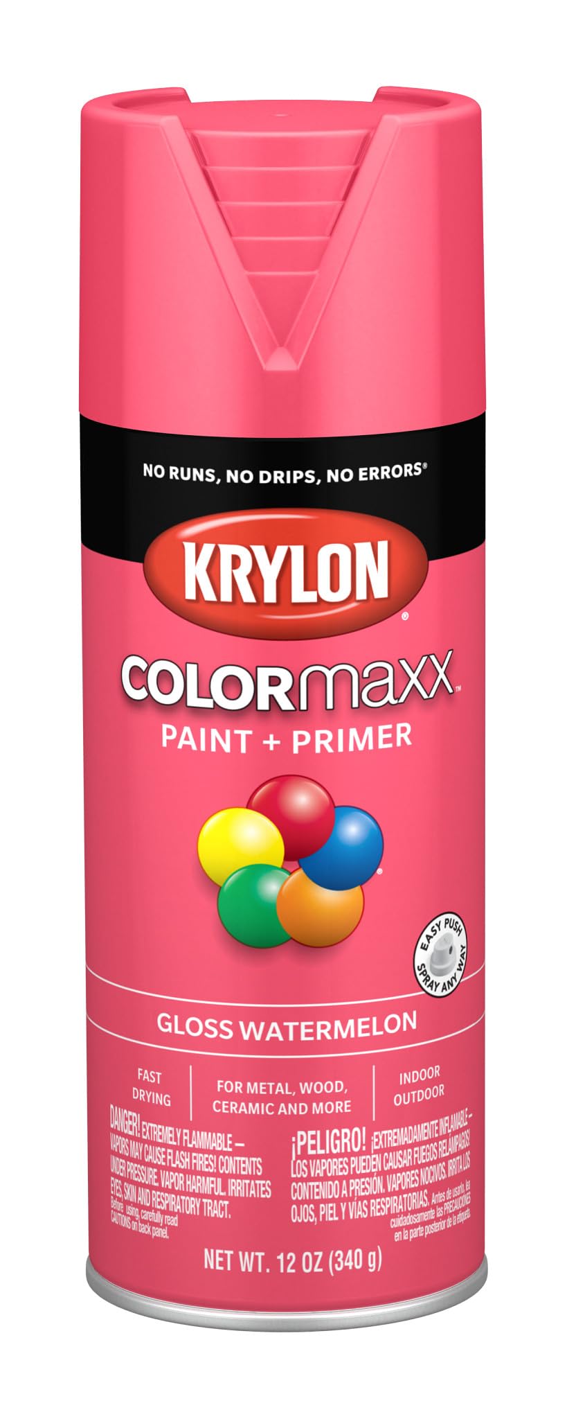 Krylon ColorMaxx 12 Oz. Gloss Spray Paint, Pumpkin Orange - 1 Each