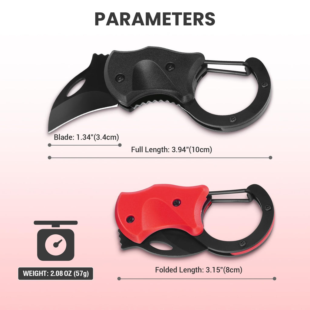 FUNBRO Small Pocket Knife, Cool Box Cutter with 1.34 Inch Sharp Blade