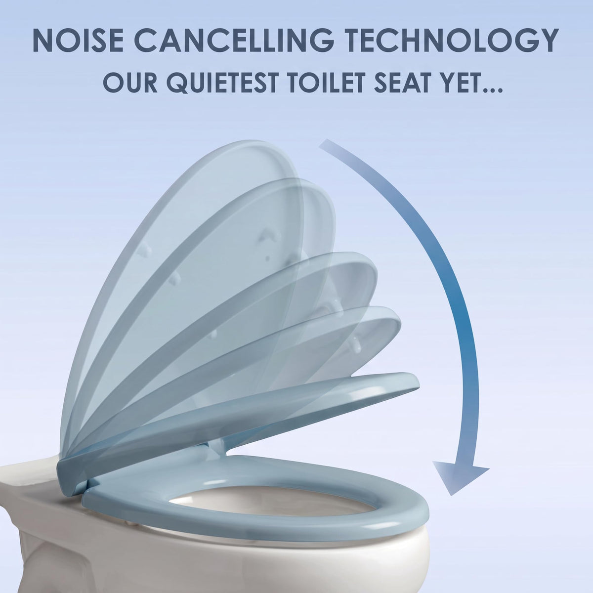 AQUALONA® Premium Thermoplastic Toilet Seat Soft Close Hardwearing Seat with Two Button Hinge Release D Shaped Easy to Clean Simple Installation Top and Bottom Fittings (Blue - D Shape)