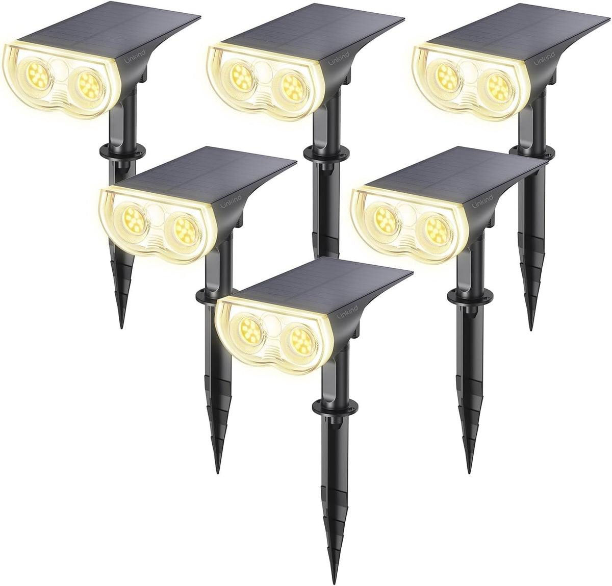 Linkind Halloween Solar Lights Outdoor Spotlight Waterproof RGB 2 Pack