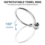 SetSail Towel Holder for Bathroom Wall Matte Black Towel Ring