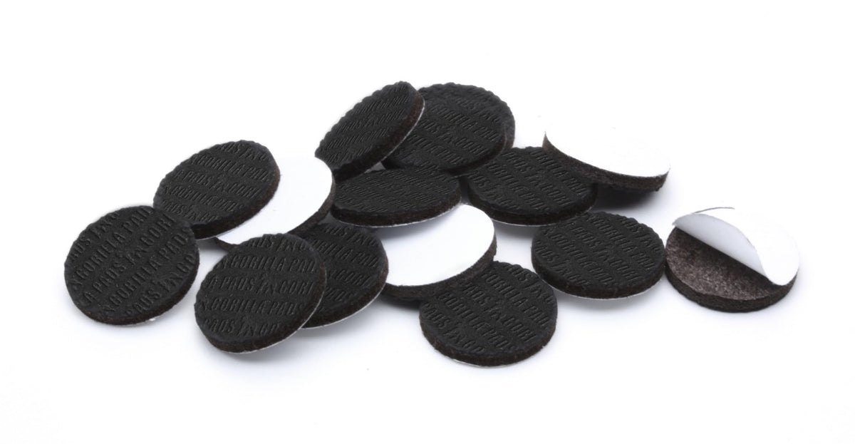 Slipstick GorillaPads Non Slip Furniture Pads/Gripper Floor Protectors (Set of 4) 3 Inch Square Self Adhesive Rubber Stoppers for Furniture Legs, CB155