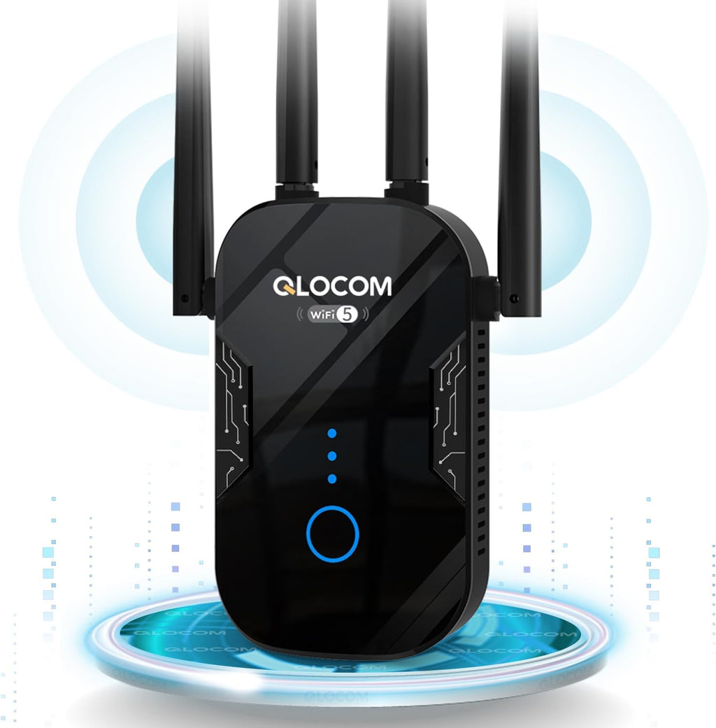 2026 Newest1 WiFi Booster Range Extender 1200Mbps WiFi Extender Booster Dual Band 5GHz & 2.4GHz Wireless Internet Booster/Hotspot with Wider Coverage, Broadband Extender, UK Plug