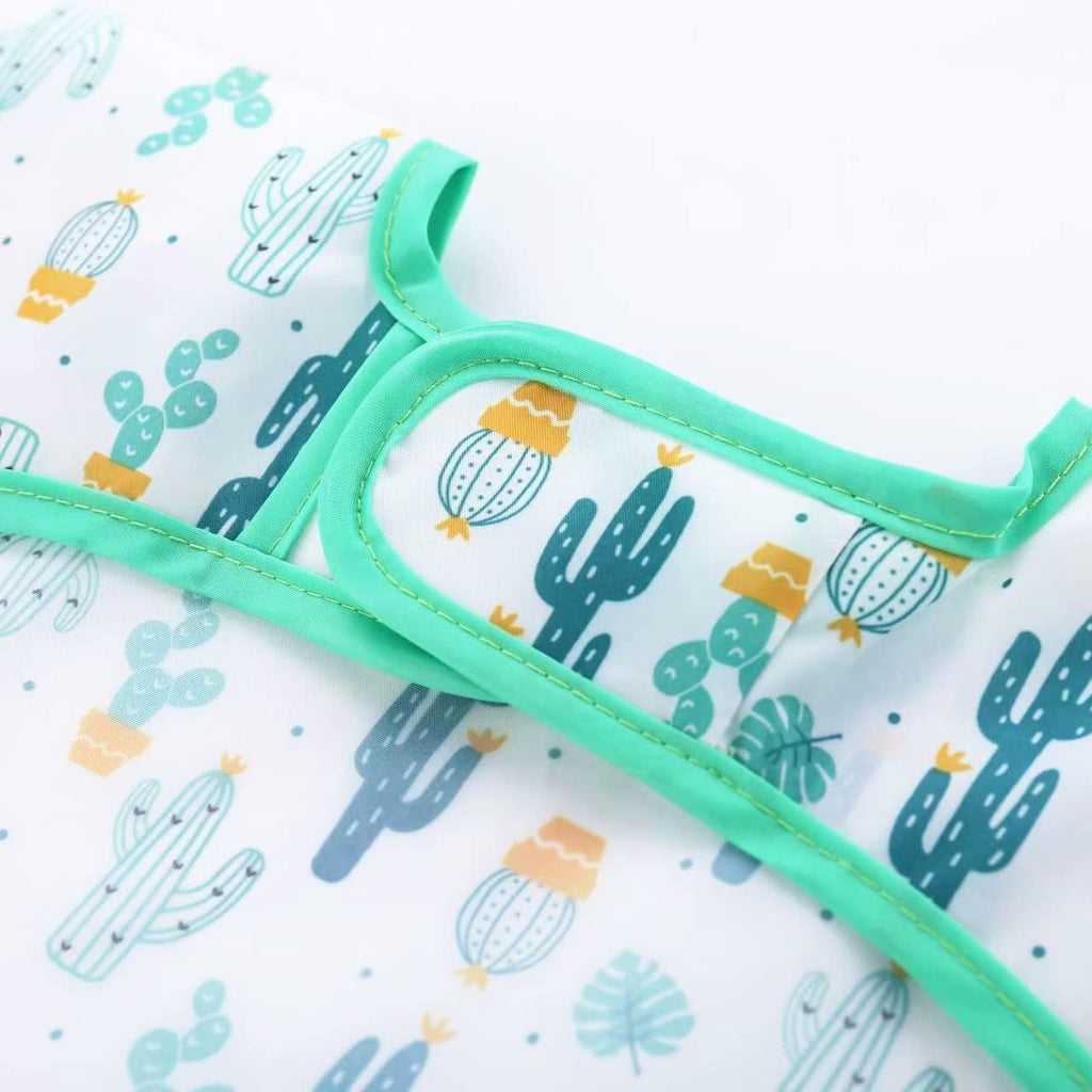 PandaEar 3 Pack Baby Weaning Bibs with Long Sleeves | Waterproof Toddler Bibs 6-24 Months