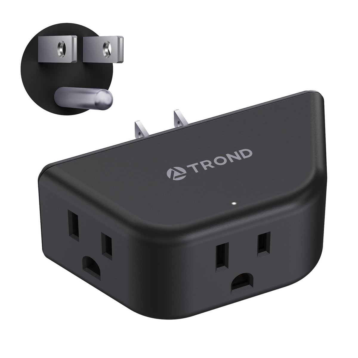 TROND Multi Plug Outlet Extender with USB, 2 Pack Plug Splitter