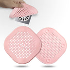2 Pack Drain Hair Catcher Silicone Drain Cover Hair Stopper with Suction Cup for Shower Kitchen Bathroom Light Purple