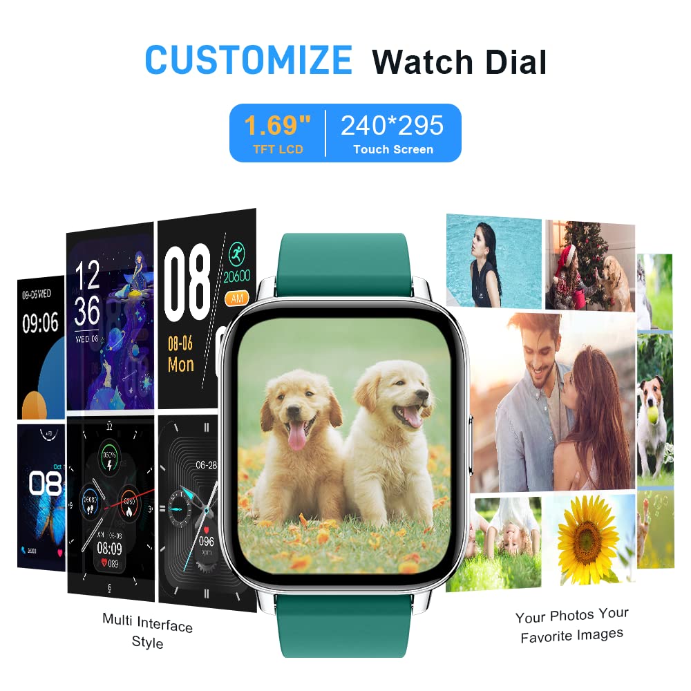 Motast Smart Watch, Fitness Tracker 1.69'' HD for Men Women