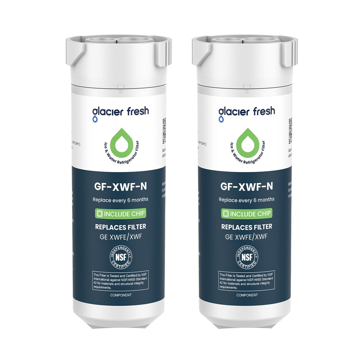 GLACIER FRESH XWFE (Built-in CHIP) Refrigerator Water Filter Pack of 1