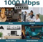 TP-Link TL-SG105S 5-Port Gigabit Network Switch, Metal Ethernet Splitter