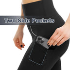 Leafigure 2-Pack High Waist Gym Leggings with Pockets for Women