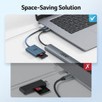 Acer USB-C SD Card Reader, High Speed Type-C Micro SD Card Adapter, USBC External Memory Card Reader SDXC, Micro SDXC Card, Compatible with MacBook Pro/Air, Acer Laptop, iPhone 16, Camera -Silver