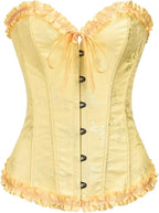 KUOSE Womens Black Basque Body Shaper Overbust Corset Top Plus Size S-6XL