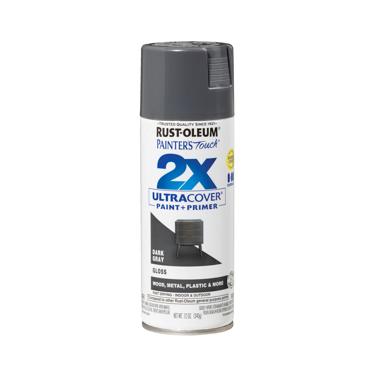 Rust-Oleum 334023-6PK Painter's Touch 2X Ultra Cover Spray Paint, 12 oz, Gloss Almond, 6 Pack