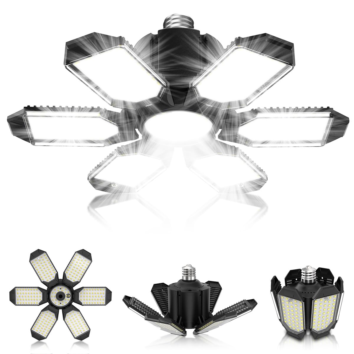 Plug in Garage Lights - 20000LM Ultra Bright Shop Light 6500K Bay Lighting