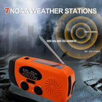 2000mAh Wind Up Solar Radio, Emergency Weather Radio,FM/AM Hand Crank Radio