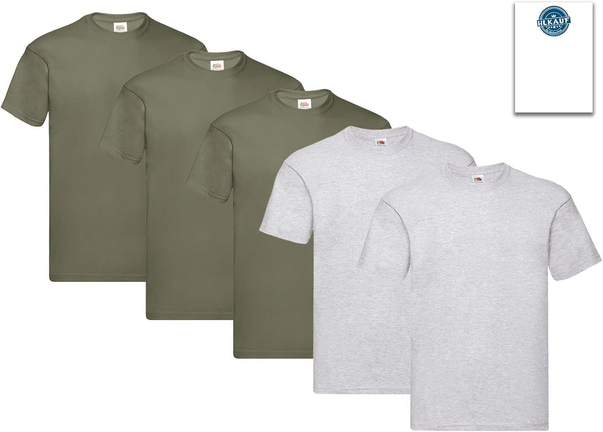 Fruit of the Loom Men's T-Shirt Iconic Tee, Lightweight Ringspun Tee, 5 Pack