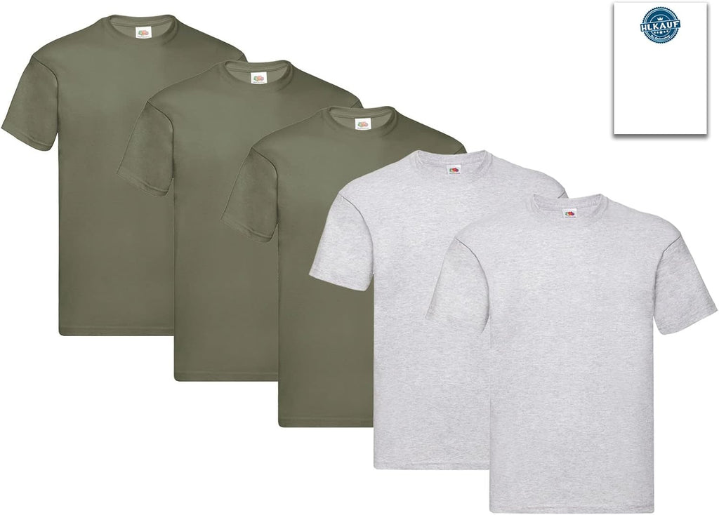 Fruit of the Loom Men's T-Shirt Iconic Tee, Lightweight Ringspun Tee, 5 Pack